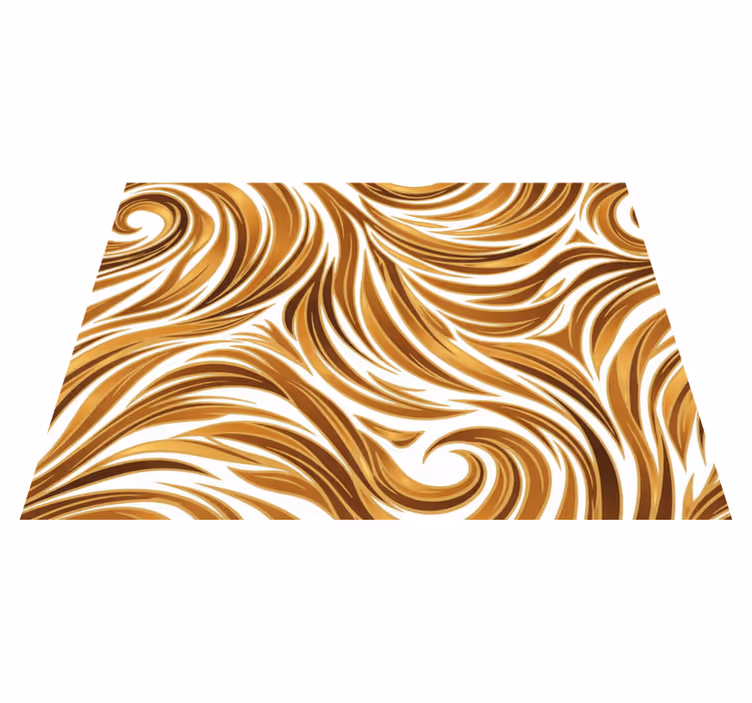 Vinyl teppich vintage in goldfarbener optik - TenStickers
