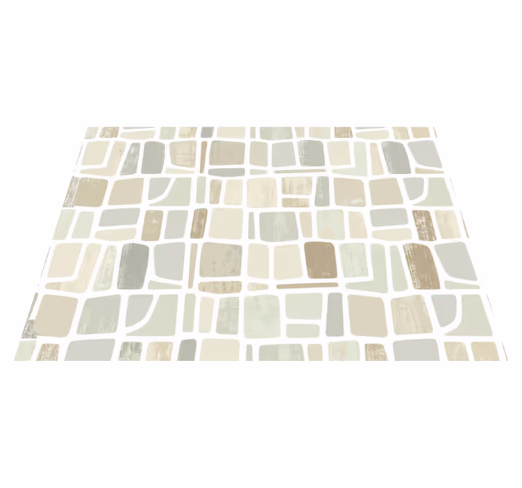 Vinyl teppich vintage geometrische formen in hellen farben - TenStickers