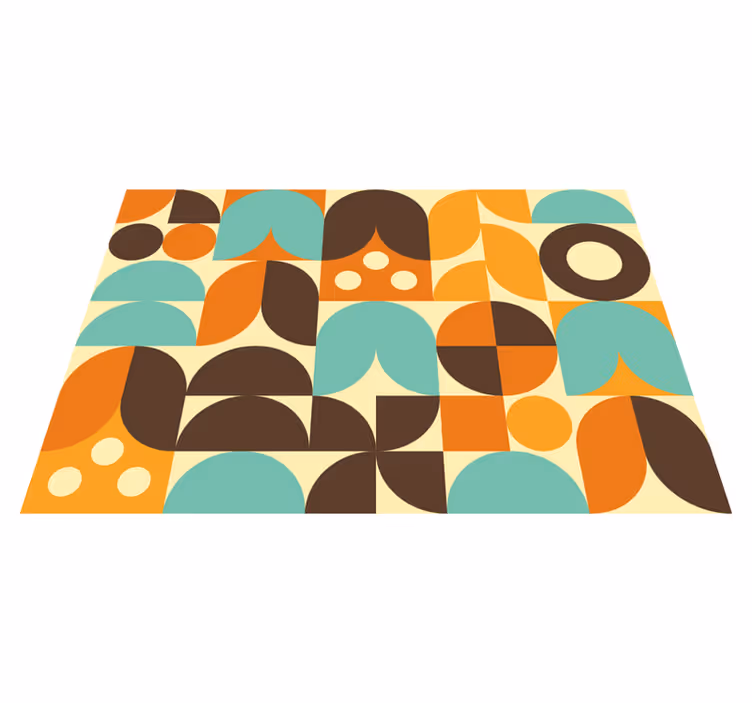 Vinyl teppich vintage geometrische abstrakte formen - TenStickers