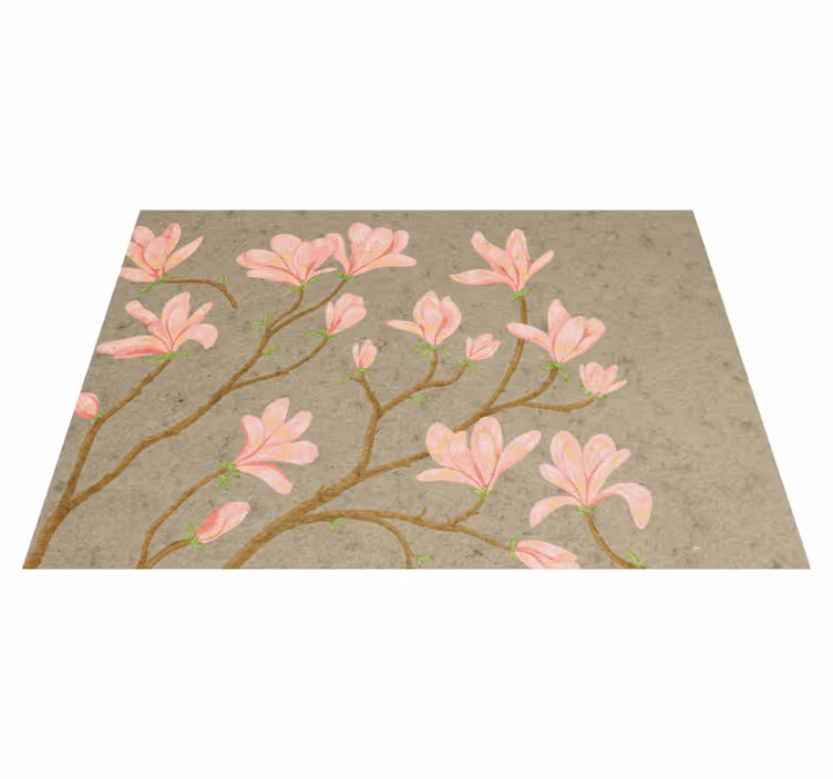 Vinyl teppich vintage im vintage stil magnolia - TenStickers