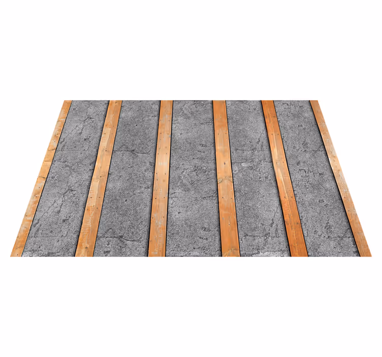 Vinyl teppich textur holzplanken auf beton - TenStickers