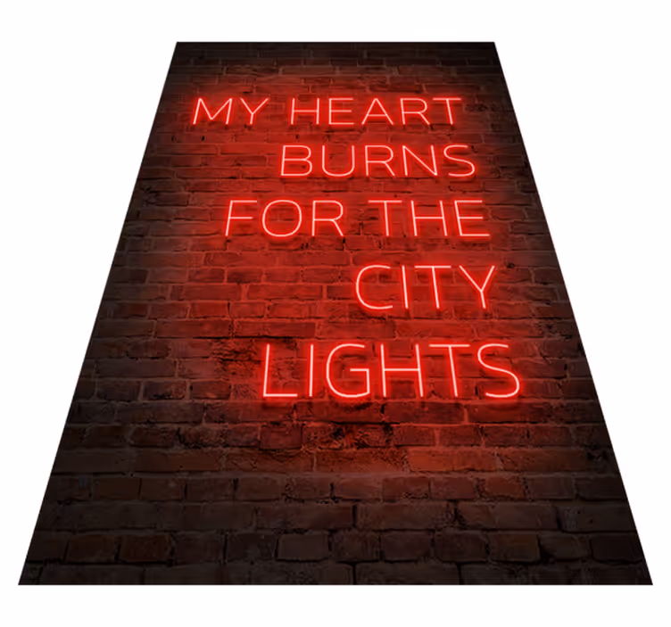 Vinyl teppich text neon schriftzug - TenStickers