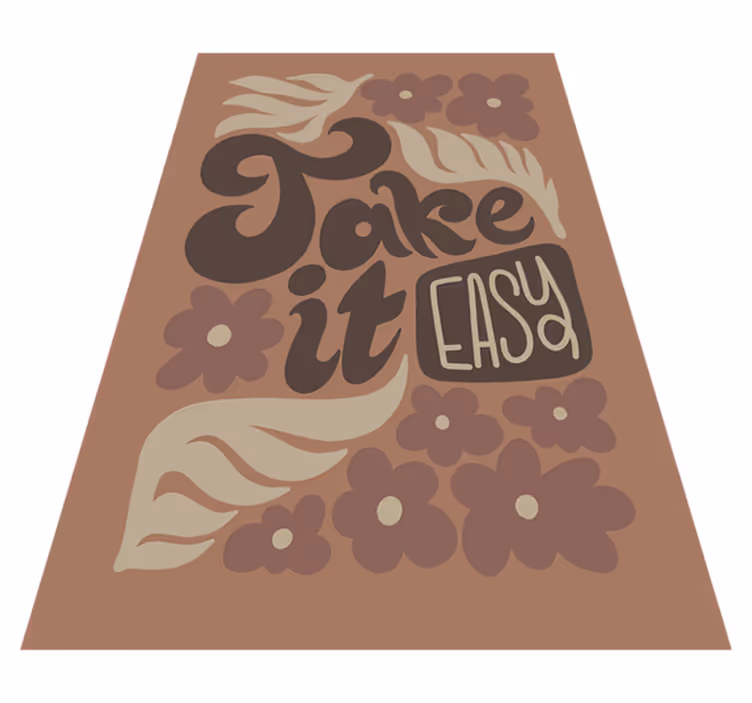 Vinyl teppich text entspanne dich - TenStickers