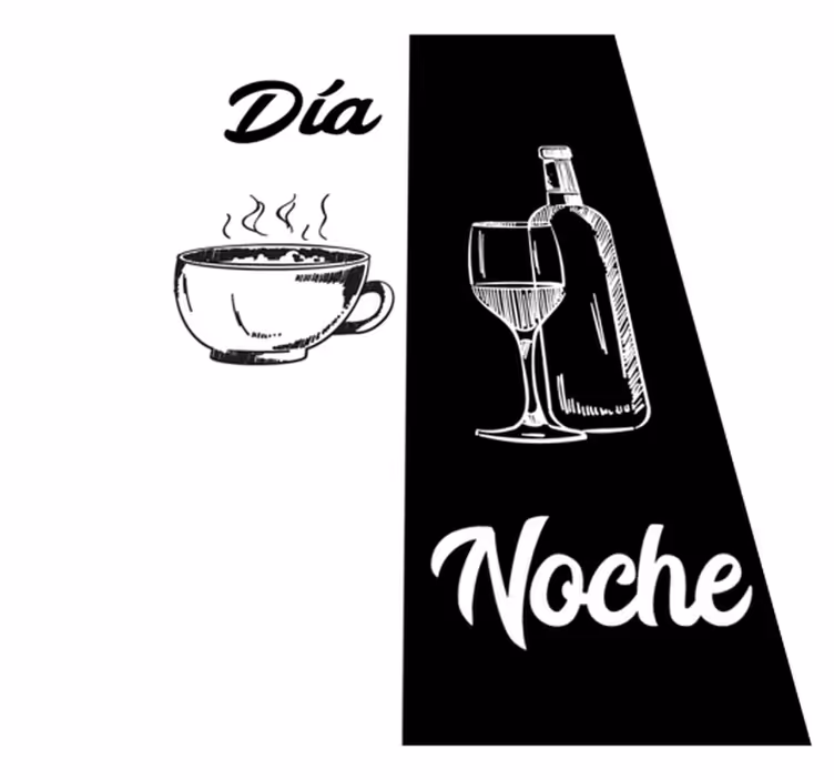 Vinyl teppich text für eine lustige schwarz-weiße küche - TenStickers