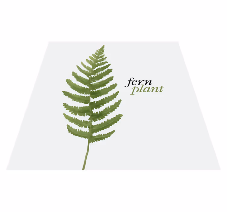 Vinyl teppich text fernpflanze minimalistischer stil - TenStickers