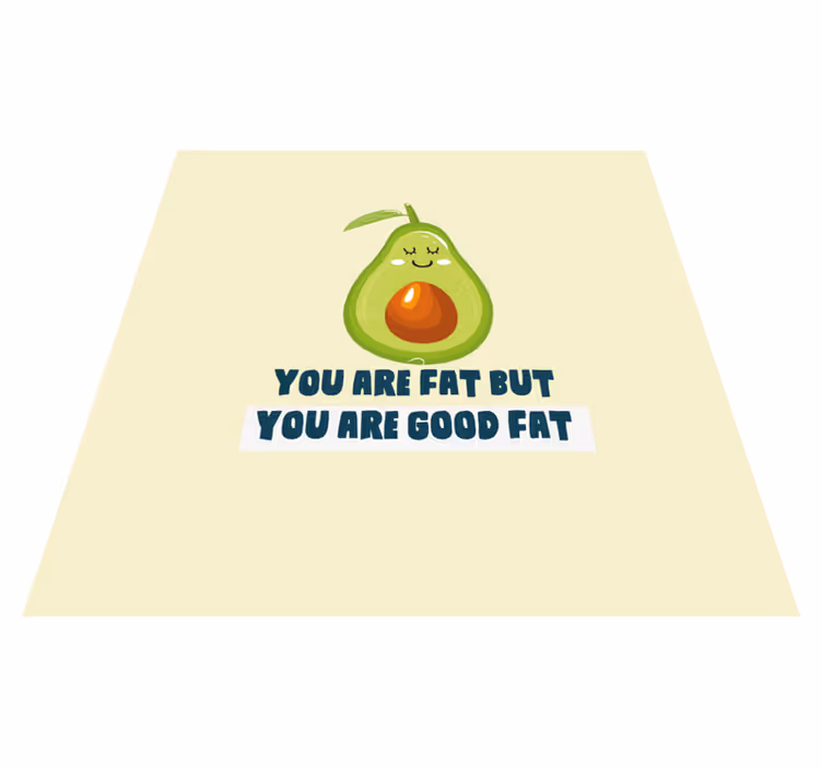 Vinyl teppich text lustiger spruch mit avocado - TenStickers
