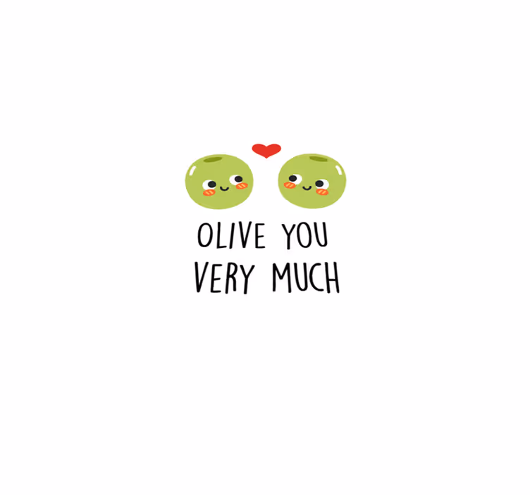 Vinyl teppich text lustiger spruch mit oliven - TenStickers