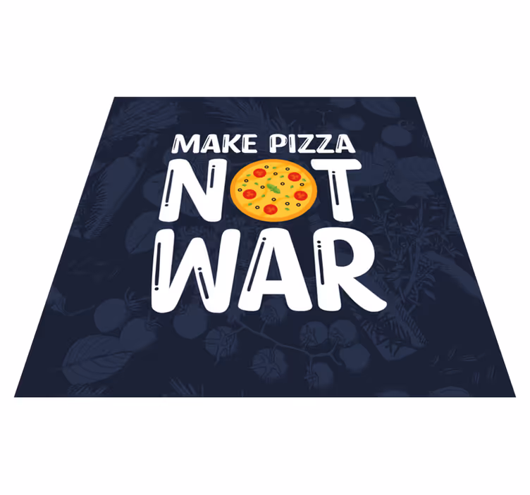 Vinyl teppich text lustige zitate über pizza - TenStickers