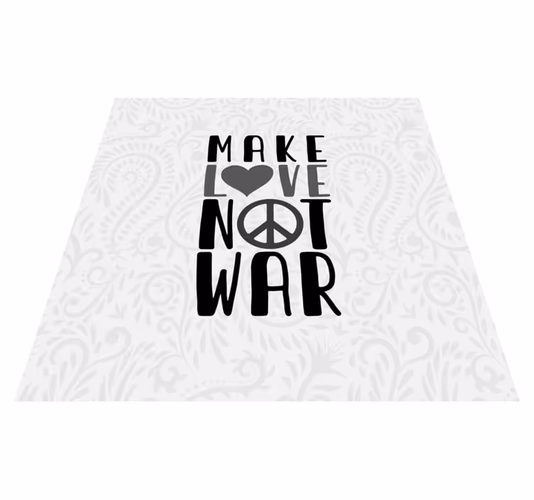 Vinyl teppich text liebe statt krieg zitat - TenStickers