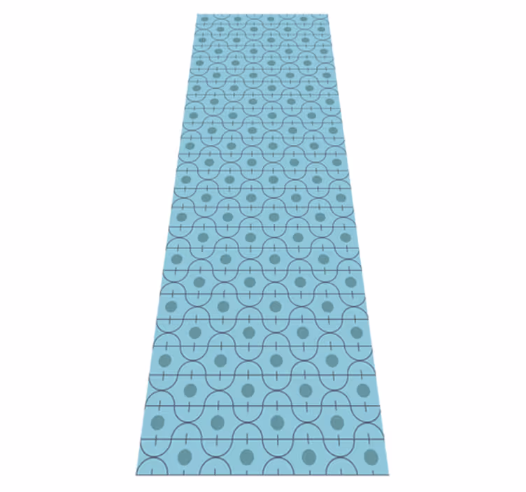 Vinyl teppich textur mit blauem geometrischen japanmuster - TenStickers
