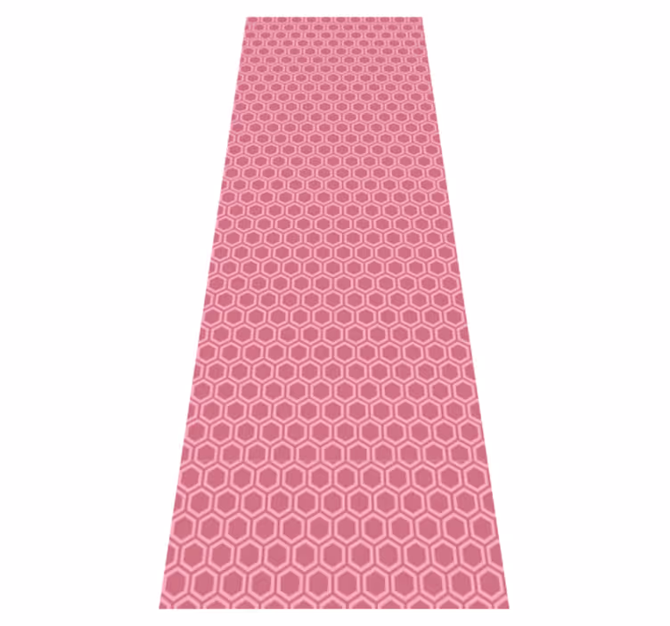 Vinyl teppich textur in pinkem geometrischem hexagonmuster - TenStickers