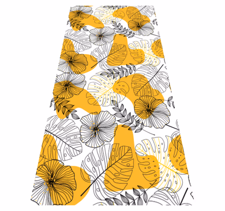 Vinyl teppich textur mit blumenmuster kallax - TenStickers