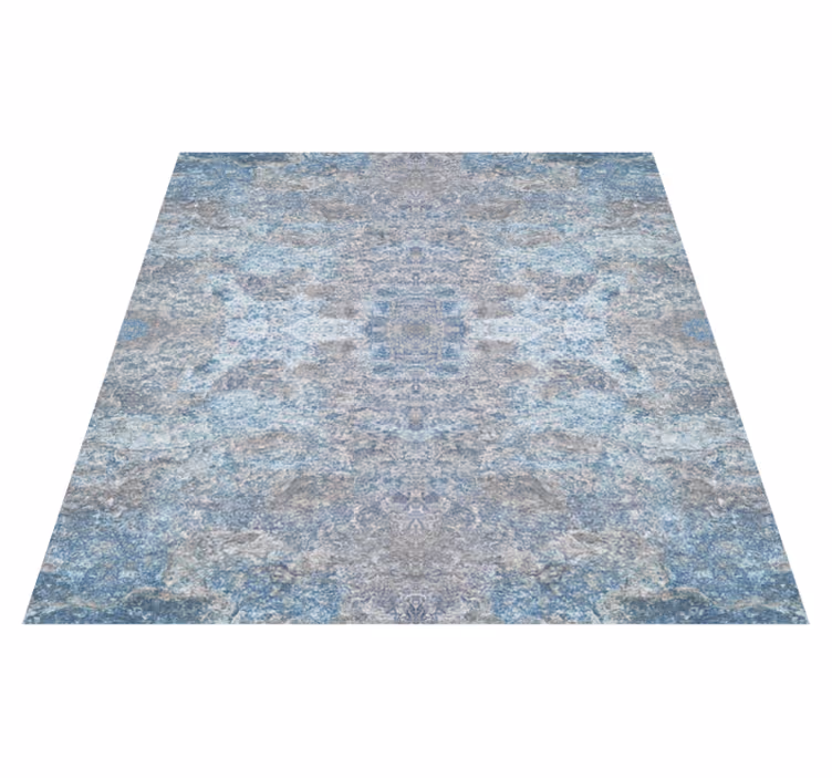 Vinyl teppich textur in hellblau-beiger marmoroptik - TenStickers