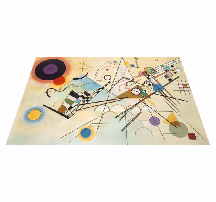 Vinyl teppich geometrisch mit beeindruckenden kunstmotiven - TenStickers