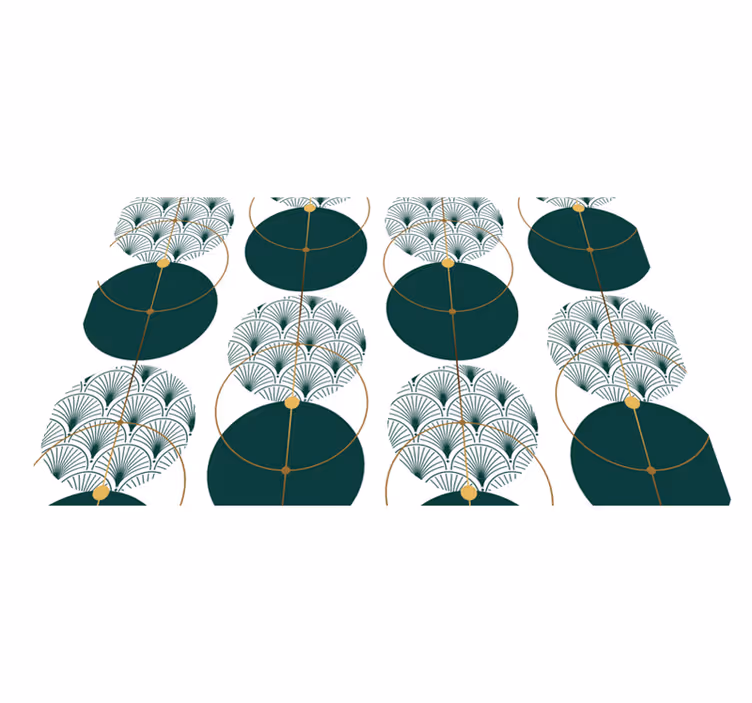 Vinyl teppich geometrisch glamour stil geo kunst - TenStickers