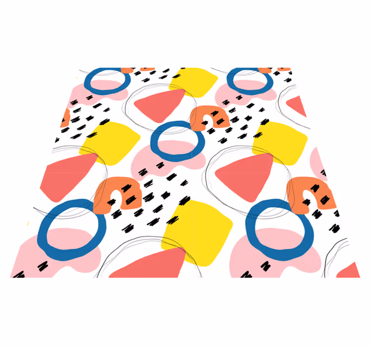 Vinyl teppich geometrisch kunst mit geometrischem muster - TenStickers
