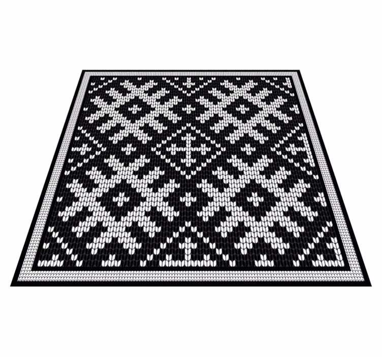 Vinyl teppich geometrisch mit wikinger kettensquare-muster - TenStickers