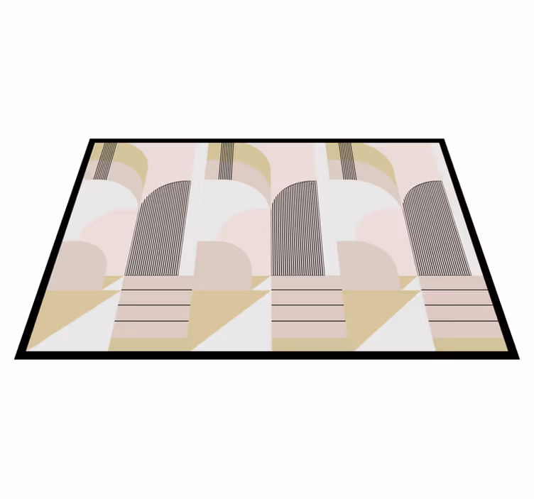 Vinyl teppich geometrisch in sanften pastellfarben - TenStickers
