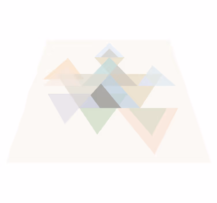 Vinyl teppich geometrisch mit bunten dreiecken - TenStickers