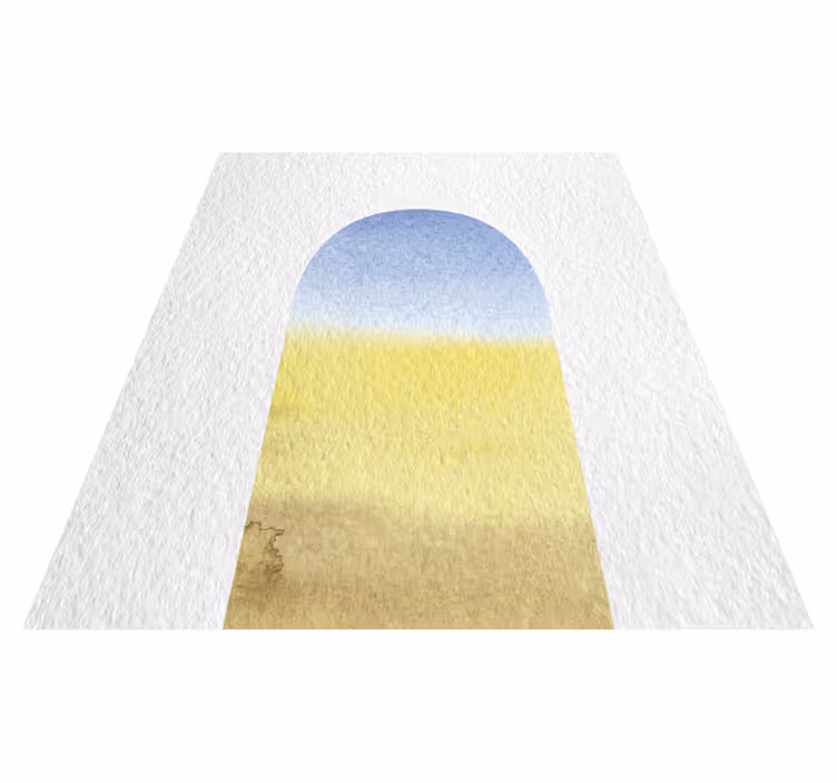 Vinyl teppich geometrisch aquarellbogen - TenStickers