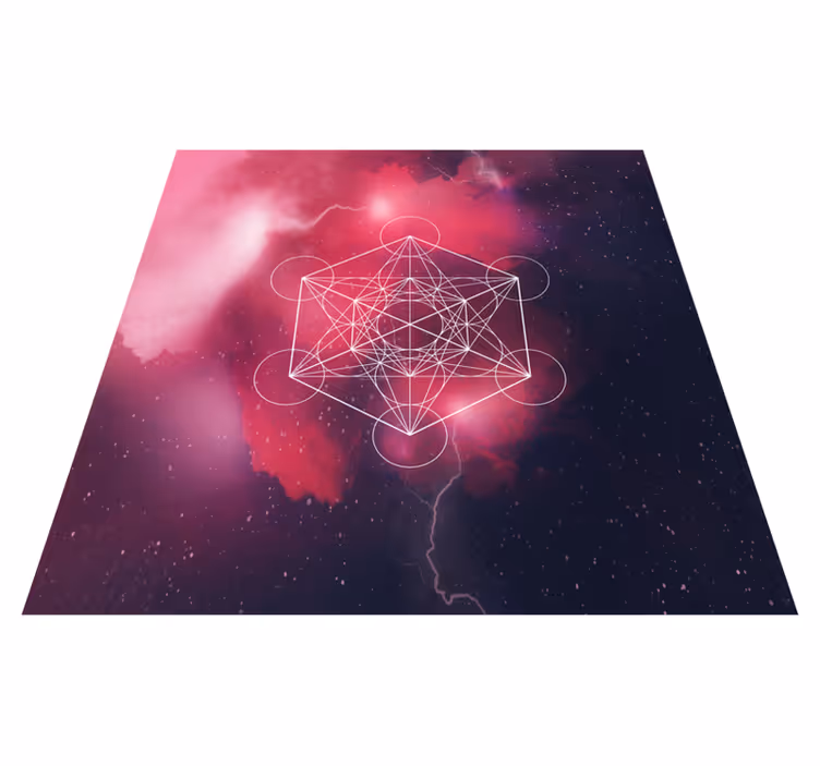 Vinyl teppich geometrisch mit metatron-symbol - TenStickers