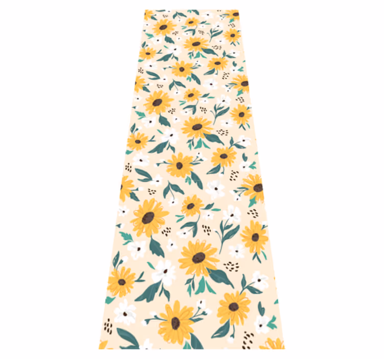 Vinyl teppich flur sonnenblume beige hintergrund - TenStickers