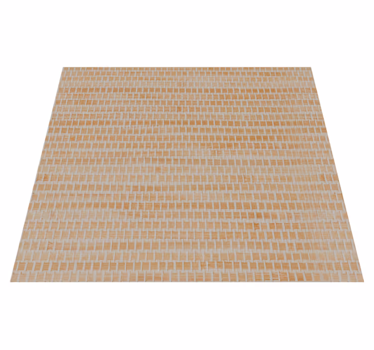 Vinyl teppich beige mit verflochtenem stroh - TenStickers