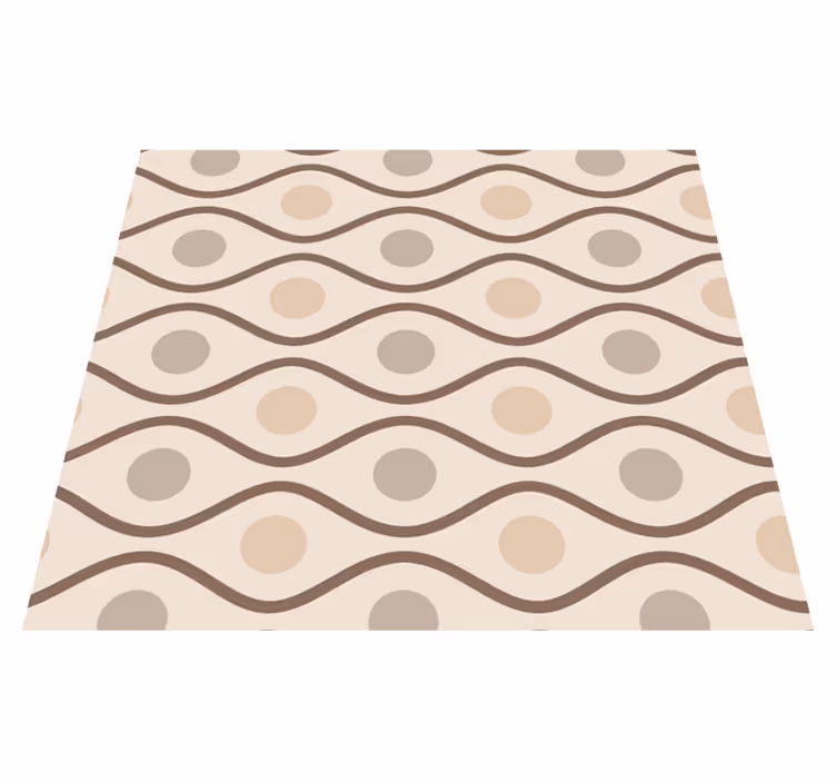 Vinyl teppich beige im 70er jahre stil - TenStickers