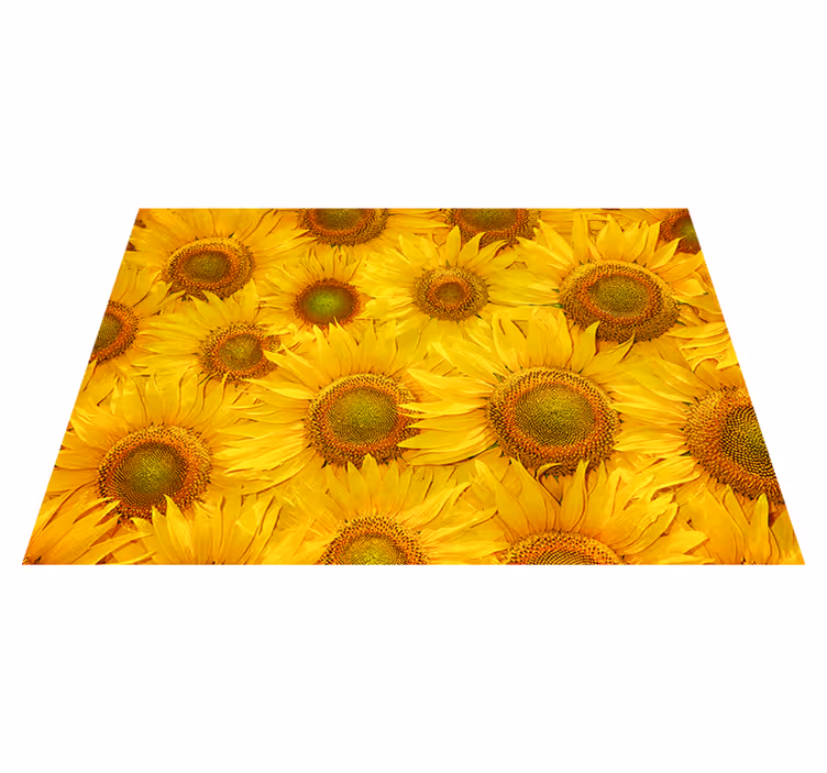 Vinyl teppich gelb sonnenblumen - TenStickers
