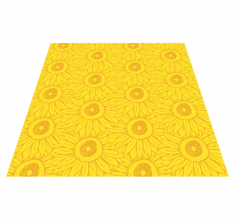 Vinyl teppich gelb in sanften sonnenblumenfarben - TenStickers