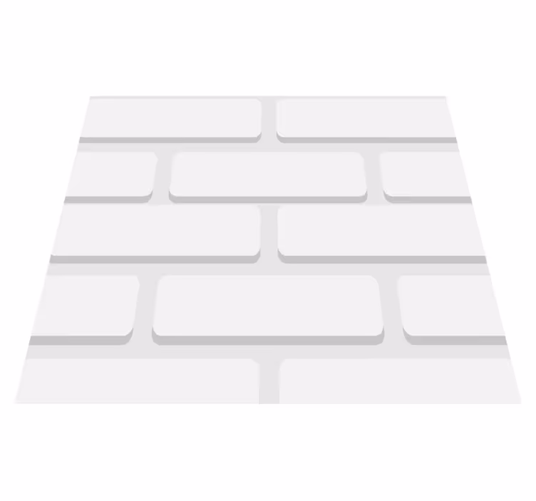 Vinyl teppich weiß mit hviden ziegeln - TenStickers