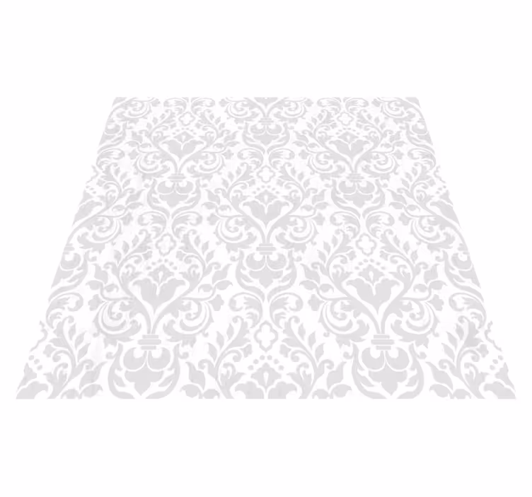 Vinyl teppich weiß im grunge damask design - TenStickers