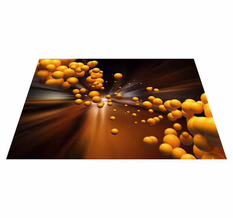 Vinyl teppich orange lebendige kugel-explosion - TenStickers