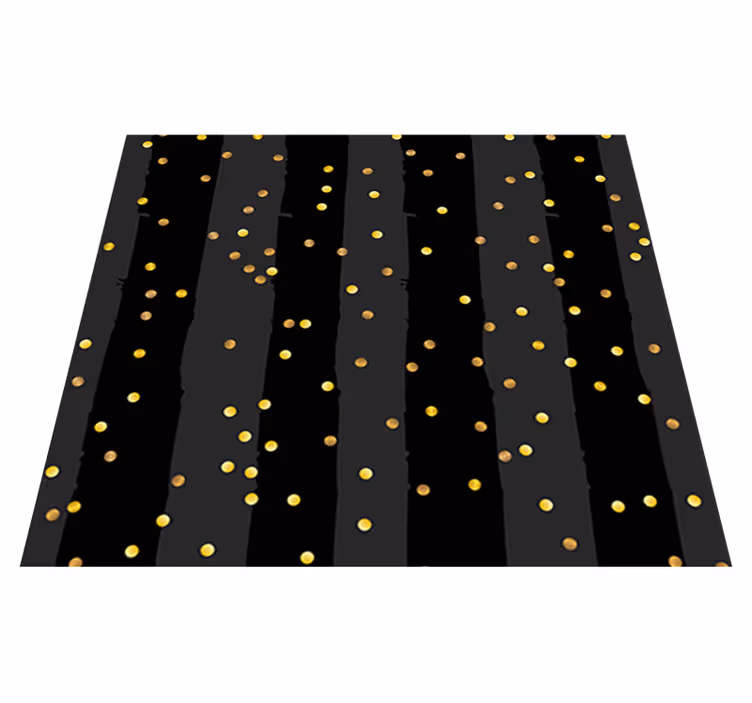 Vinyl teppich schwarz gestreiftes punkt ensemble - TenStickers