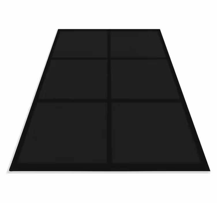 Vinyl teppich schwarz im modernen blockmuster - TenStickers