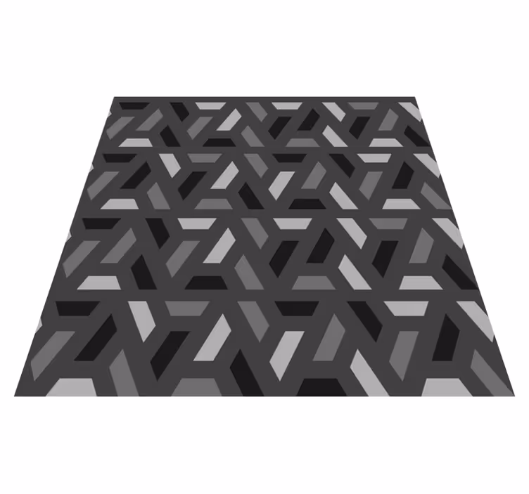 Vinyl teppich schwarz geometrische dreiecke in schwarz - TenStickers