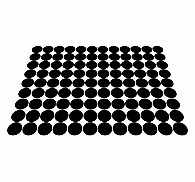 Vinyl teppich schwarz mit punkten muster - TenStickers