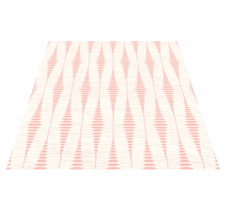 Vinyl teppich terrasse in pastellrosa ikat - TenStickers