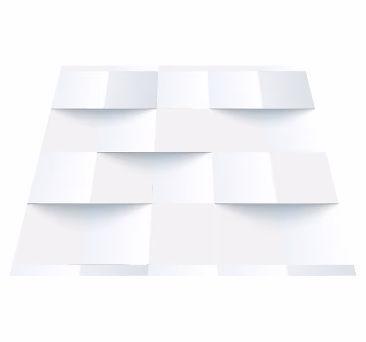 Vinyl teppich terrasse 3d haftnotizen weiß - TenStickers