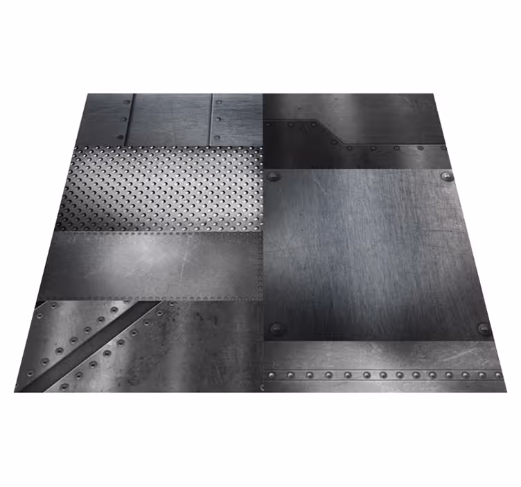 Vinyl teppich terrasse tapete messingwand - TenStickers