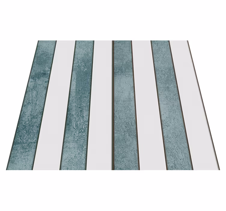 Vinyl teppich terrasse mit gestreifter betonoptik - TenStickers