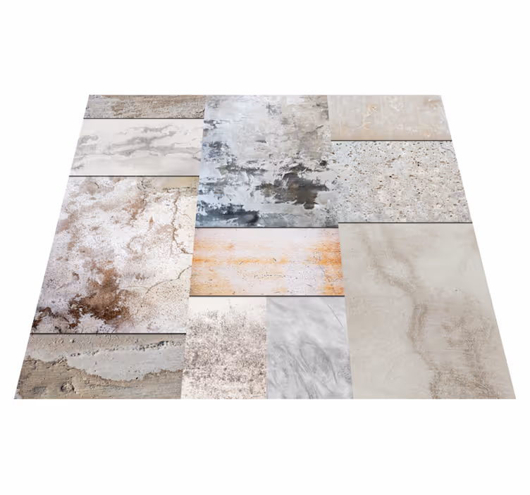 Vinyl teppich terrasse mit modernem strukturdesign - TenStickers