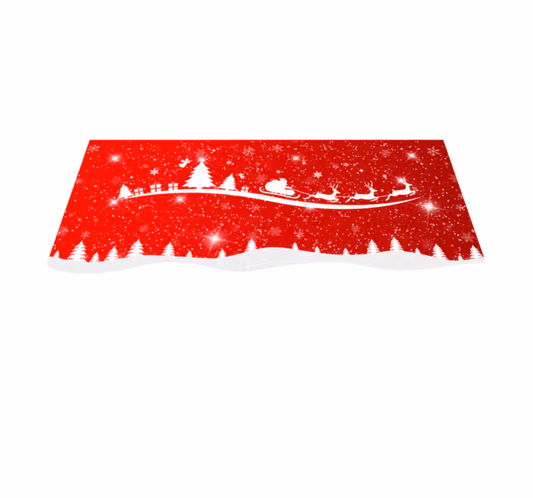 Vinyl teppich rot weihnachtswelle - TenStickers