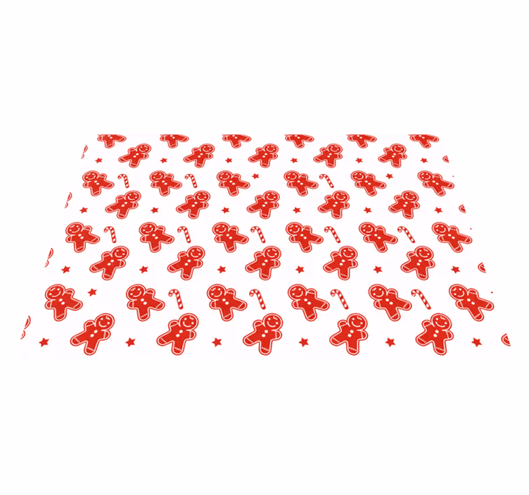 Vinyl teppich rot weihnachtsplätzchen - TenStickers