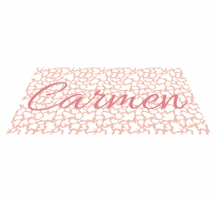 Vinyl Teppich mit Namen personalisierter tierdruck - TenStickers