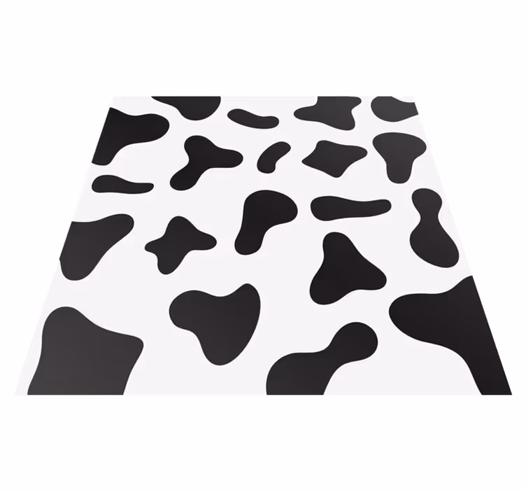 Vinyl Teppich Tiermuster kontrastierendes rindsledermuster - TenStickers