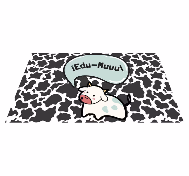 Vinylteppich Kinder anpassbare kuh-kinderstube - TenStickers