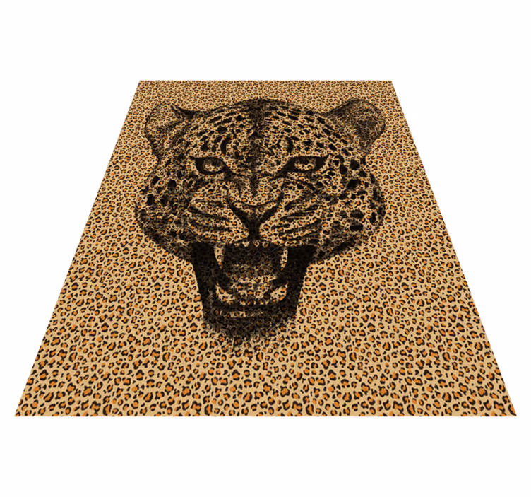 Erstaunlicher leoparden-tierdruck-vinylteppich - TenStickers