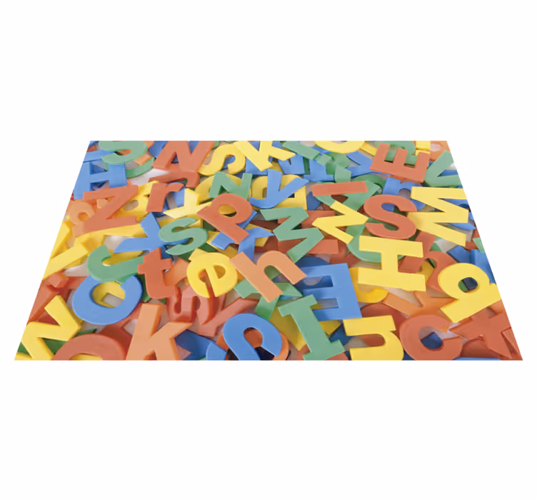Vinyl Teppich Buchstaben bunte Alphabet-Spielfläche - TenStickers