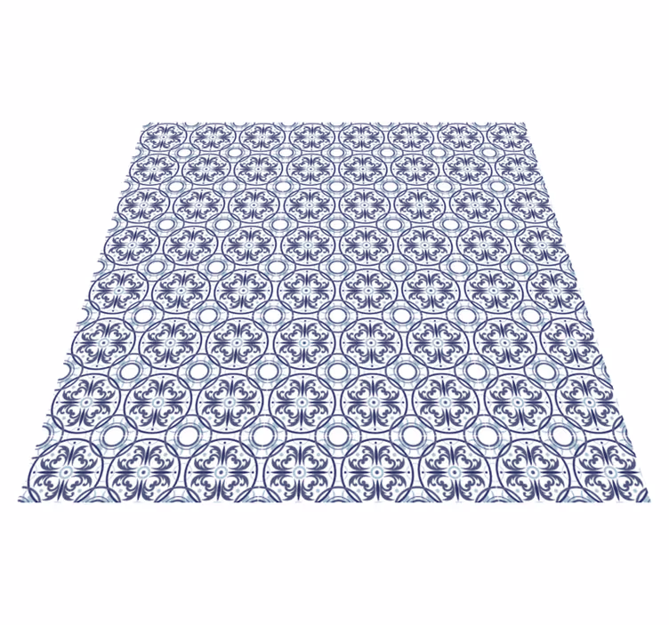 Hellblaue Fliesen Vinyl Teppich - TenStickers